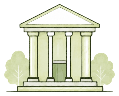 金融機関の建物のイラスト